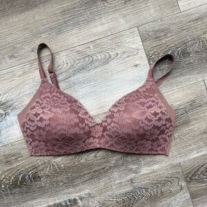 KNIX Lace WingWoman Contour Bra Vintage Plum Size 4